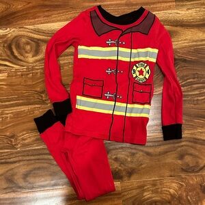 Old Navy Red Firefighter Kids Pajama Set, 5T